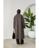 جاكيت جوخ مبطن ساتان - بني غامق